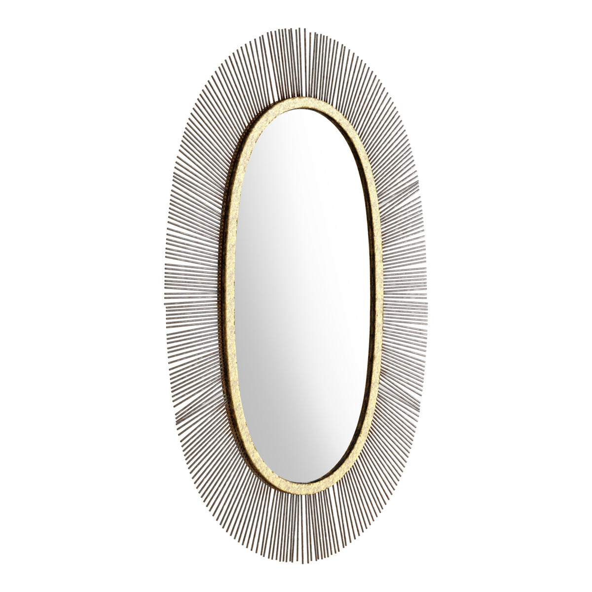 Juju Oval Mirror Black And Gold