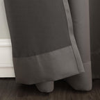 Sun Zero Barrow 2-Pack Energy Saving Grommet Curtain Panel Pair, 54'' X 84, Steel Gray