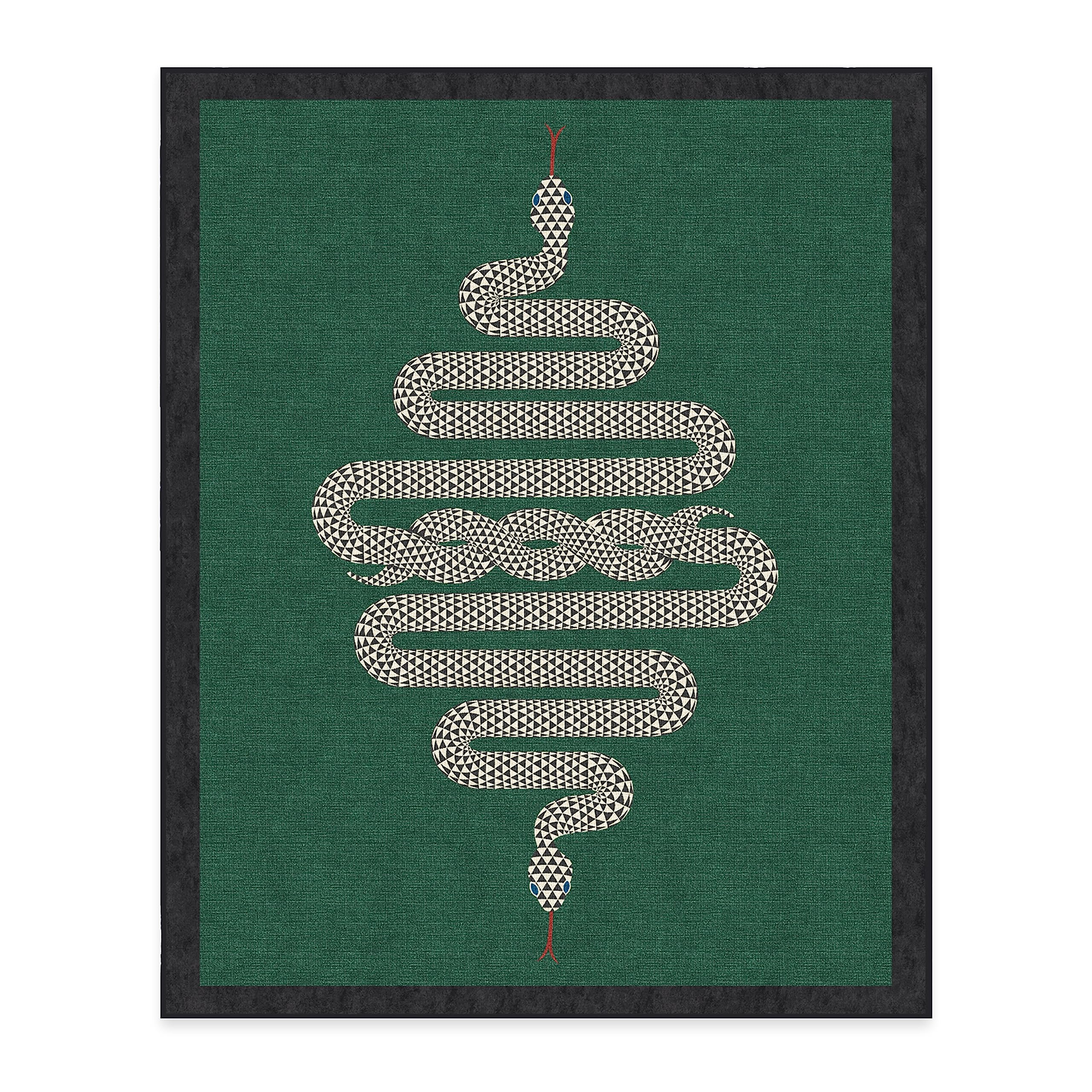 RUGGABLE x Jonathan Adler - Venom Emerald - Machine Washable Area Rug - Pet & Child Friendly - Stain & Water Resistant - Non-Sli