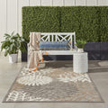 Nourison Aloha Indoor/Outdoor Area Rug 3' 6' X 5' 6', Natural, Rectangular Tropical Botanical Easy-Cleaning Non Shedding Bed Room Living Room Dining Room Deck Backyard Patio