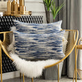 Home Brilliant Lumbar Pillow Covers Abstract Textured Accent Decorative Throw Pillow Covers For Couch, 12X20 Inch, Set Of 2, Nav