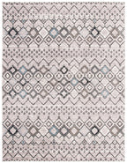 Safavieh Amsterdam Collection Area Rug - 10' X 14', Light Grey & Brown, Moroccan Boho Design, Non-Shedding & Easy Care, Ideal Fo