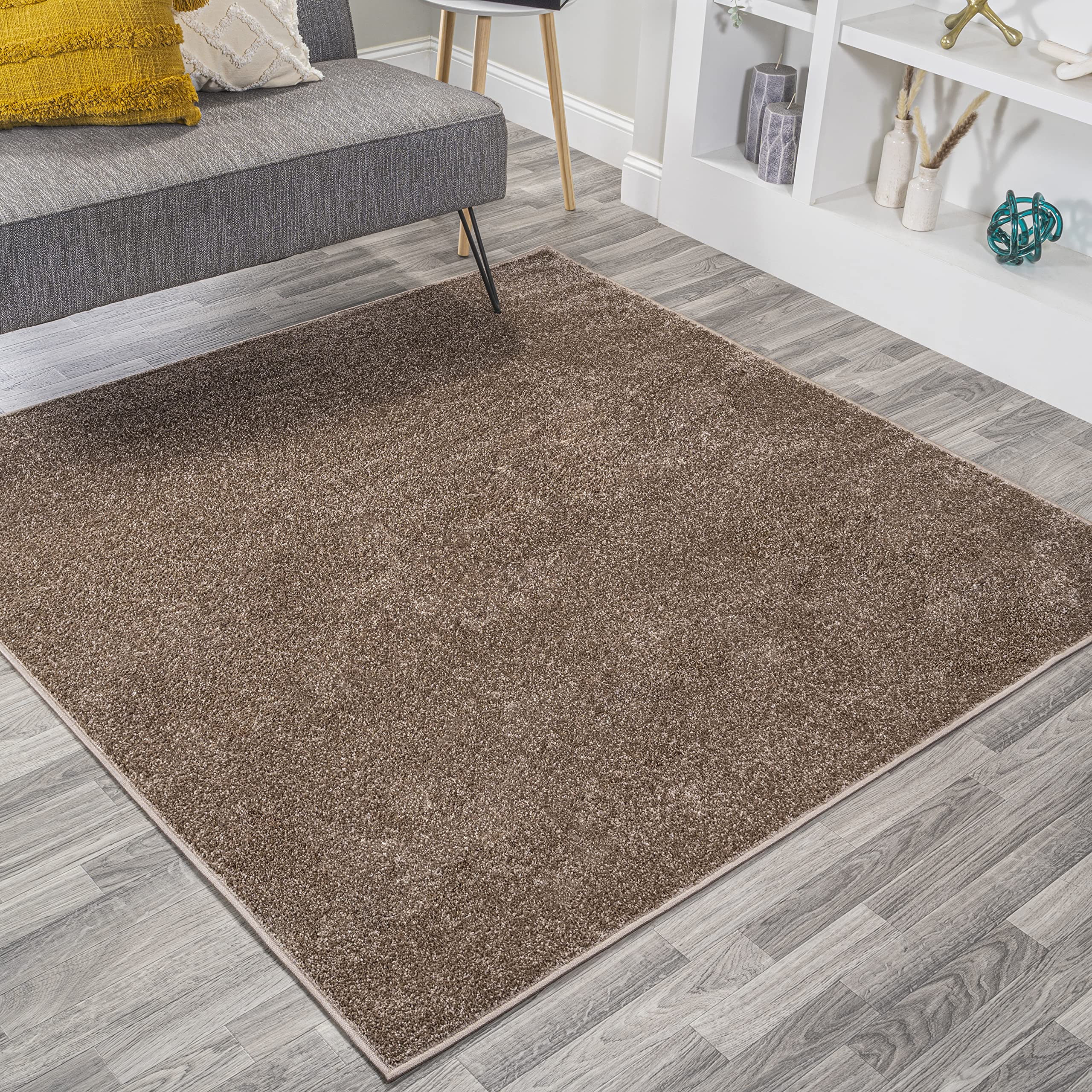 JONATHAN Y SEU100J-6SQ Haze Solid Low-Pile Indoor Area Rug, Coastal, Bohemian, Minimalist, Classic, Casual for Bedroom,Kitchen,L