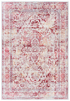 Safavieh Brentwood Collection 4' X 6' Ivory/Red Bnt832C Medallion Distressed Non-Shedding Living Room Bedroom Accent Rug