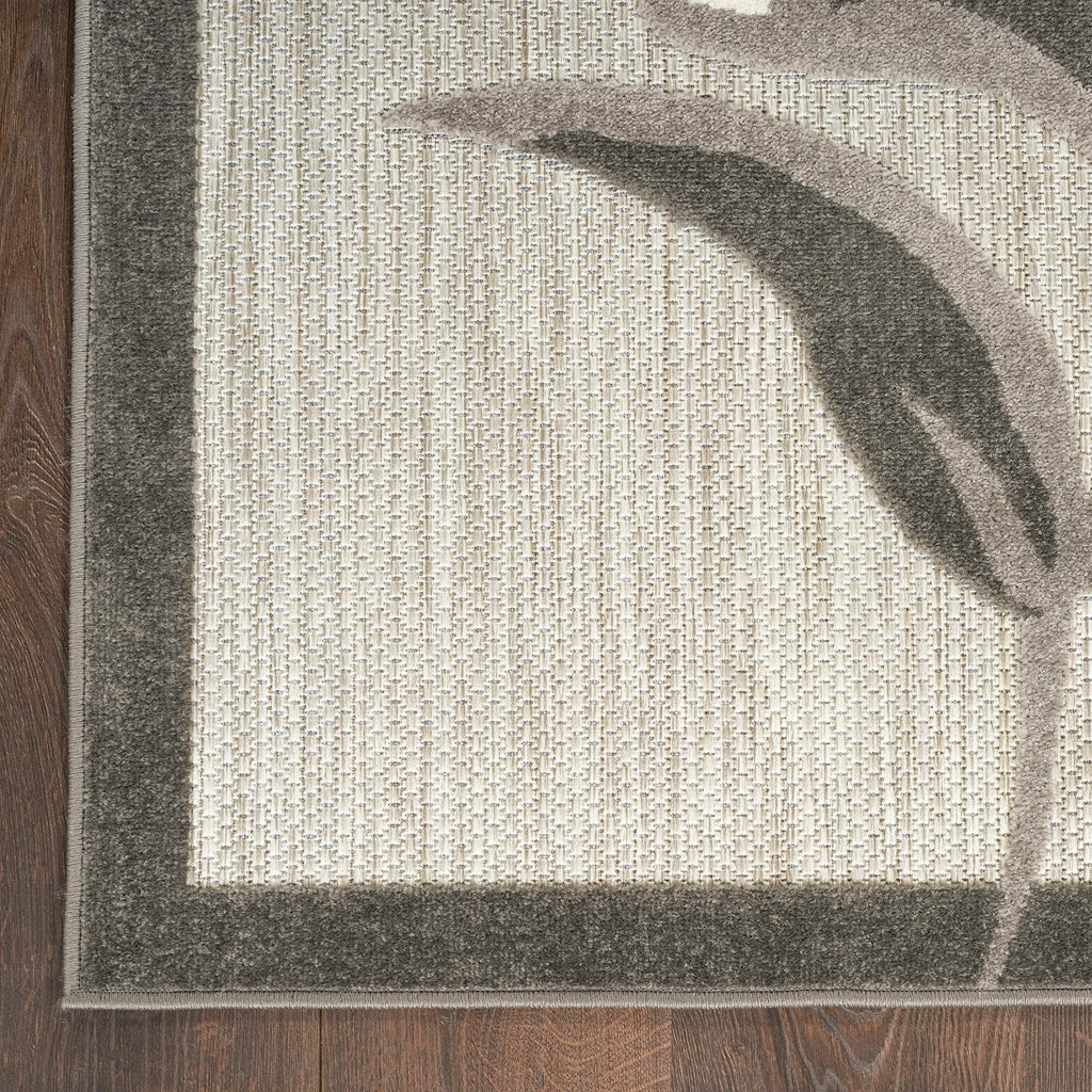 Nourison Aloha Outdoor Beige 2'3' X 12' Area Rug, Easy Cleaning, Non Shedding, Bed Room, Living Room, Dining Room, Deck, Backyard, Patio (2X12)