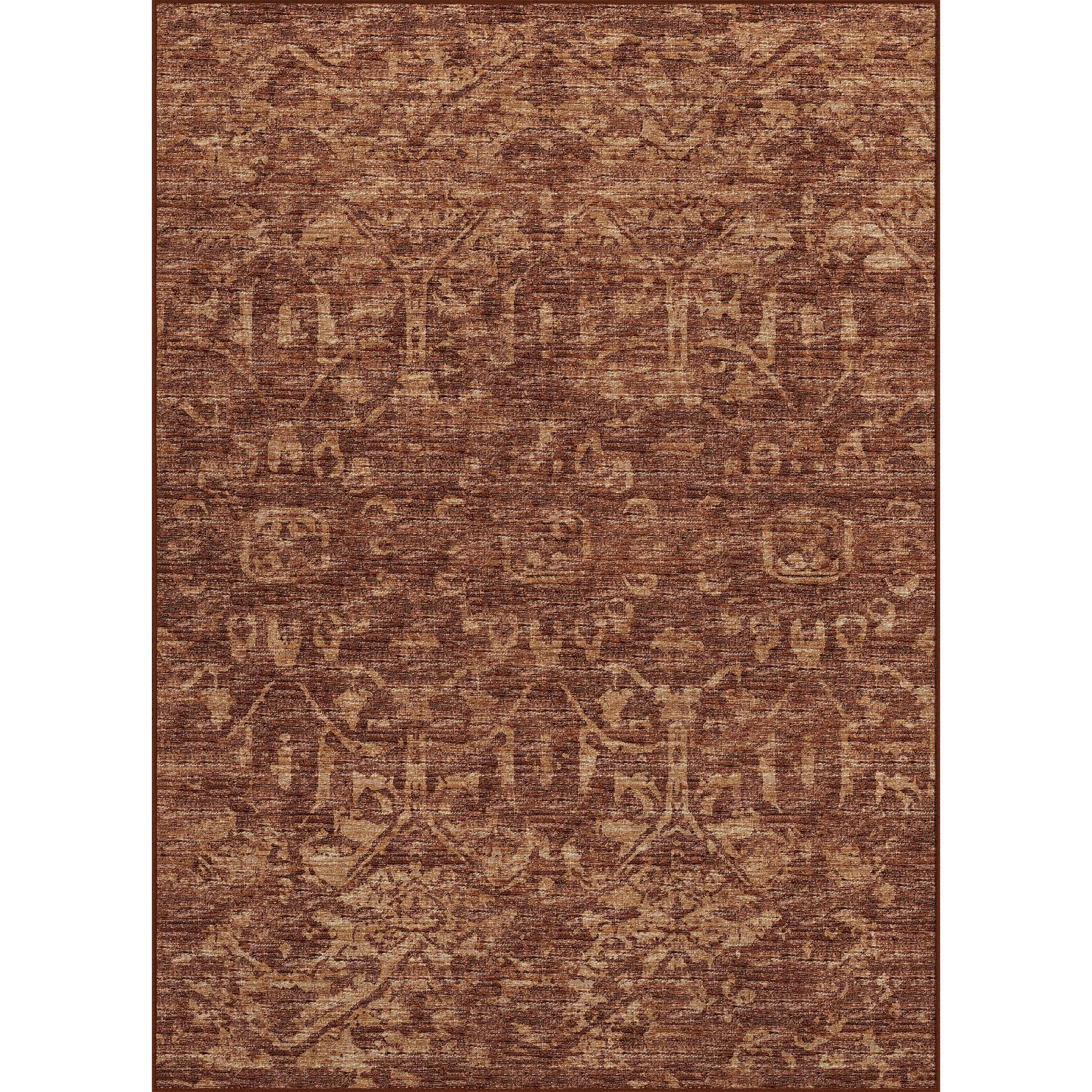 Aberdeen Ab1 Orange 5' X 7'6" Rug