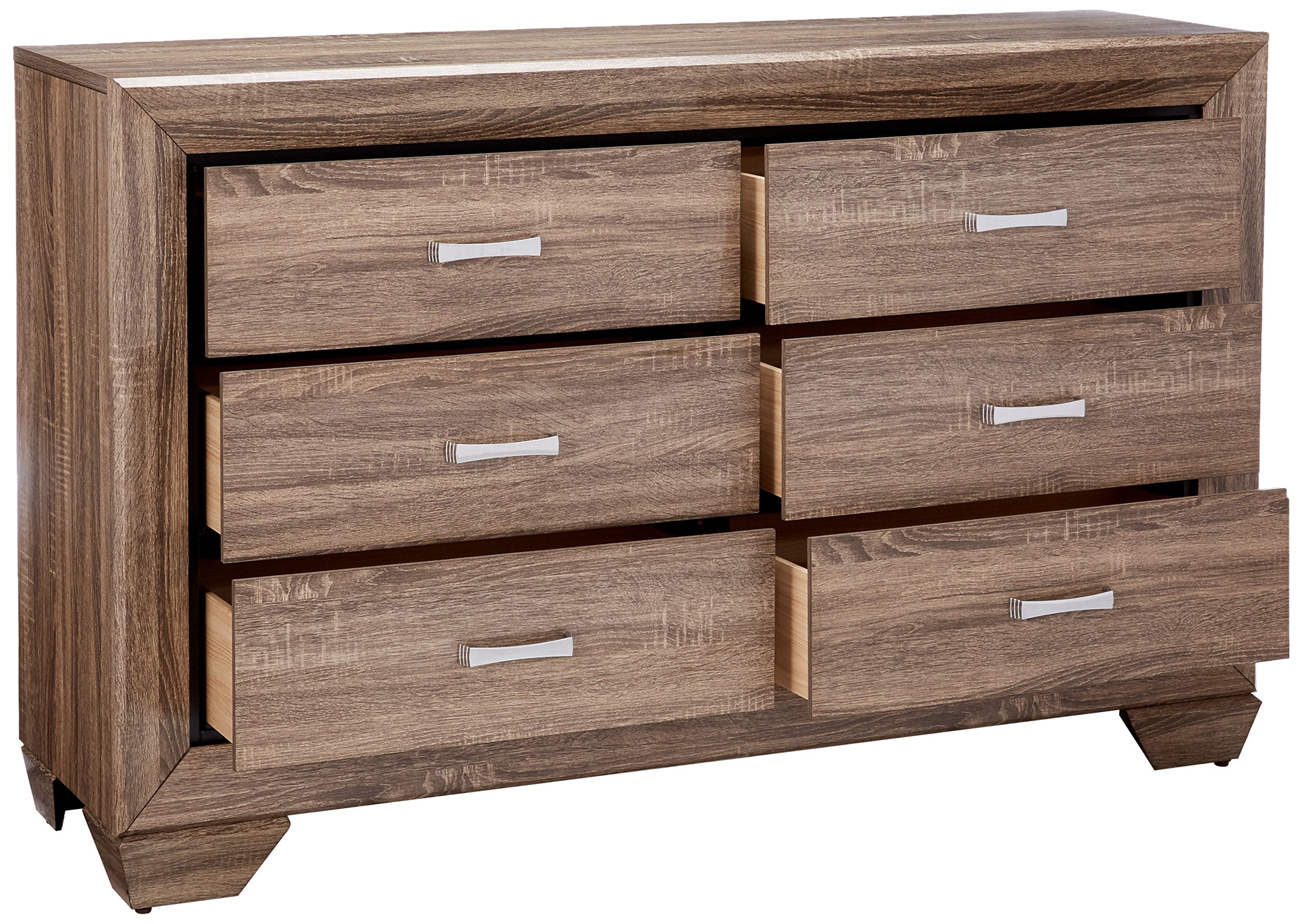 Coaster Home Furnishings Kauffman 6-Drawer Dresser, Washed Taupe