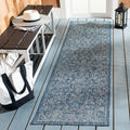 Safavieh Courtyard Collection 2'3' X 8' Navy/Ivory Cy8680 Indoor/ Outside Waterproof Easy Cleansingpatio Backyard Mudroom Runne