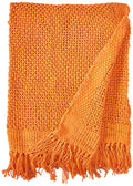 Rizzy Home | TH0432 | Throw | 50"x60" Orange Solid Woven
