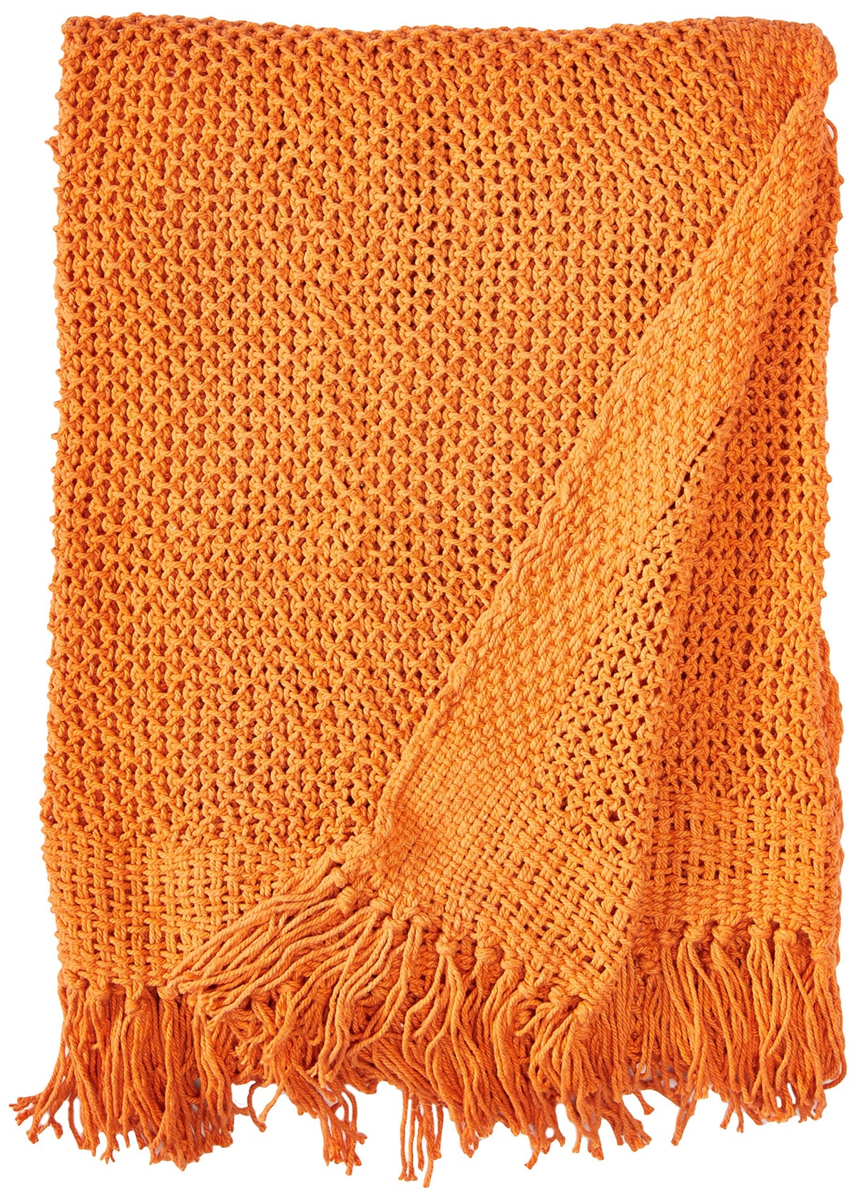 Rizzy Home | TH0432 | Throw | 50&quot;x60&quot; Orange Solid Woven