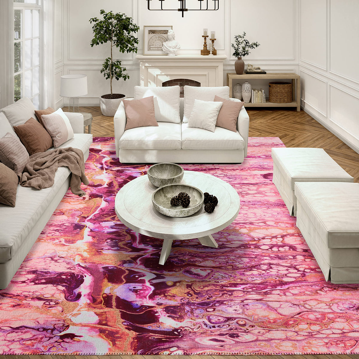 Addison Rugs Karina Akc46 Berry 9' X 12' Indoor Outdoor Area Rug, Easy Clean, Machine Washable, Non Shedding, Bedroom, Entry, Living Room, Dining Room, Kitchen, Patio Rug