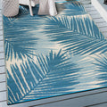 Rugshop Tropical Floral Reversible Crease-Free Waterproof Premium Recycled Plastic Outdoor Rugs For Patio,Backyard,Rv,Deck,Picni
