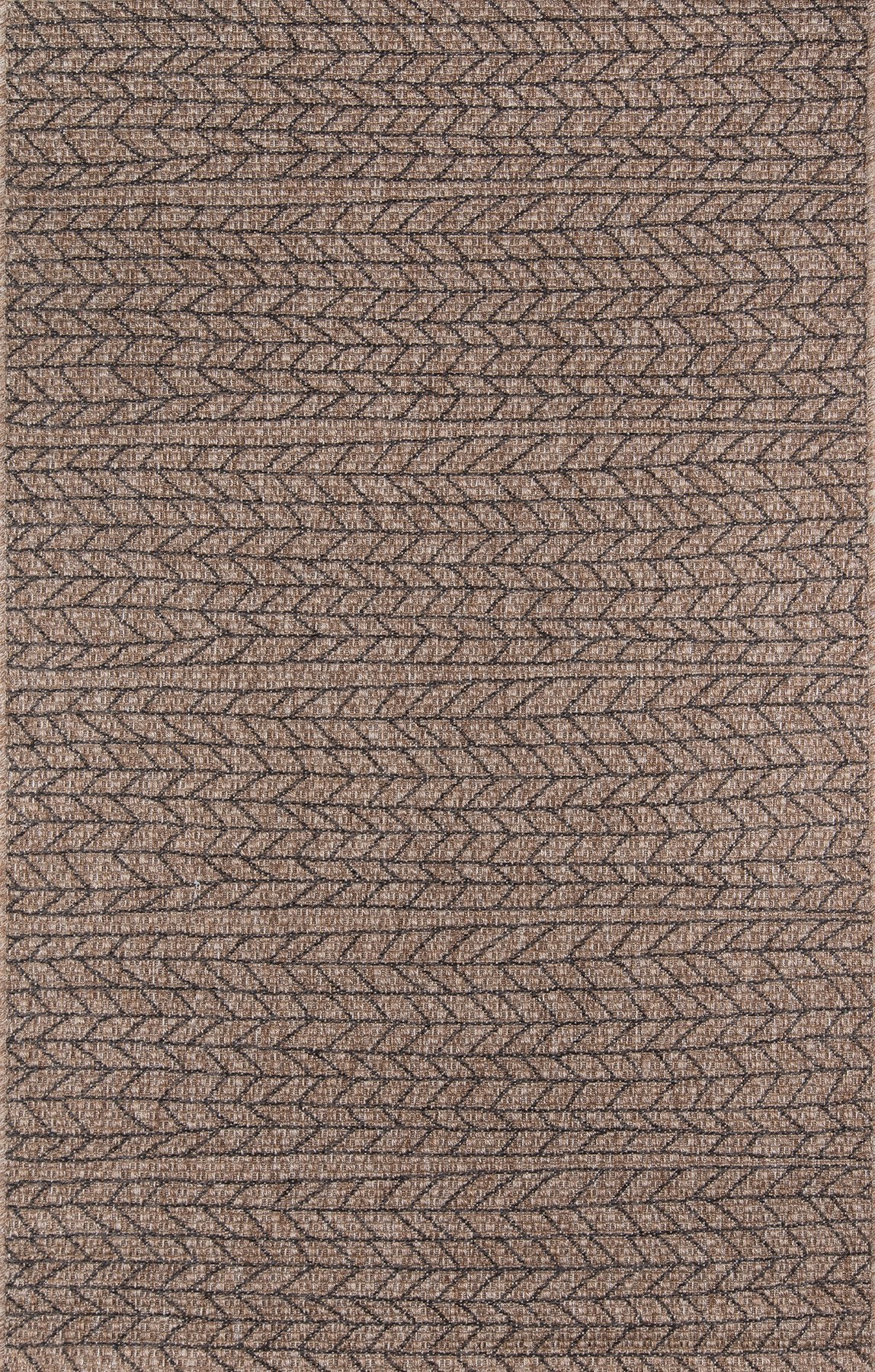 Momeni Rugs Como Contemporary Geometric Indoor Outdoor Area Rug, 311 Inch  X 57 Inch , Tan