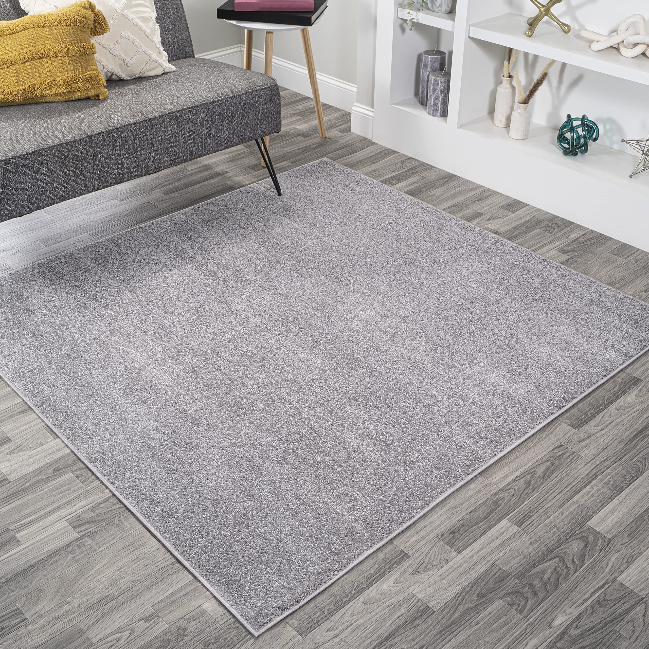 JONATHAN Y SEU100A-5SQ Haze Solid Low-Pile Indoor Area-Rug, Coastal, Bohemian, Minimalist Easy-Washing,Bedroom,Kitchen,Living Ro
