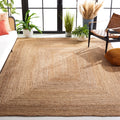 SAFAVIEH Cape Cod Collection Area Rug - 8 x 10, Natural, Handmade Flat Weave Jute, Ideal for High Traffic Areas in Living Room