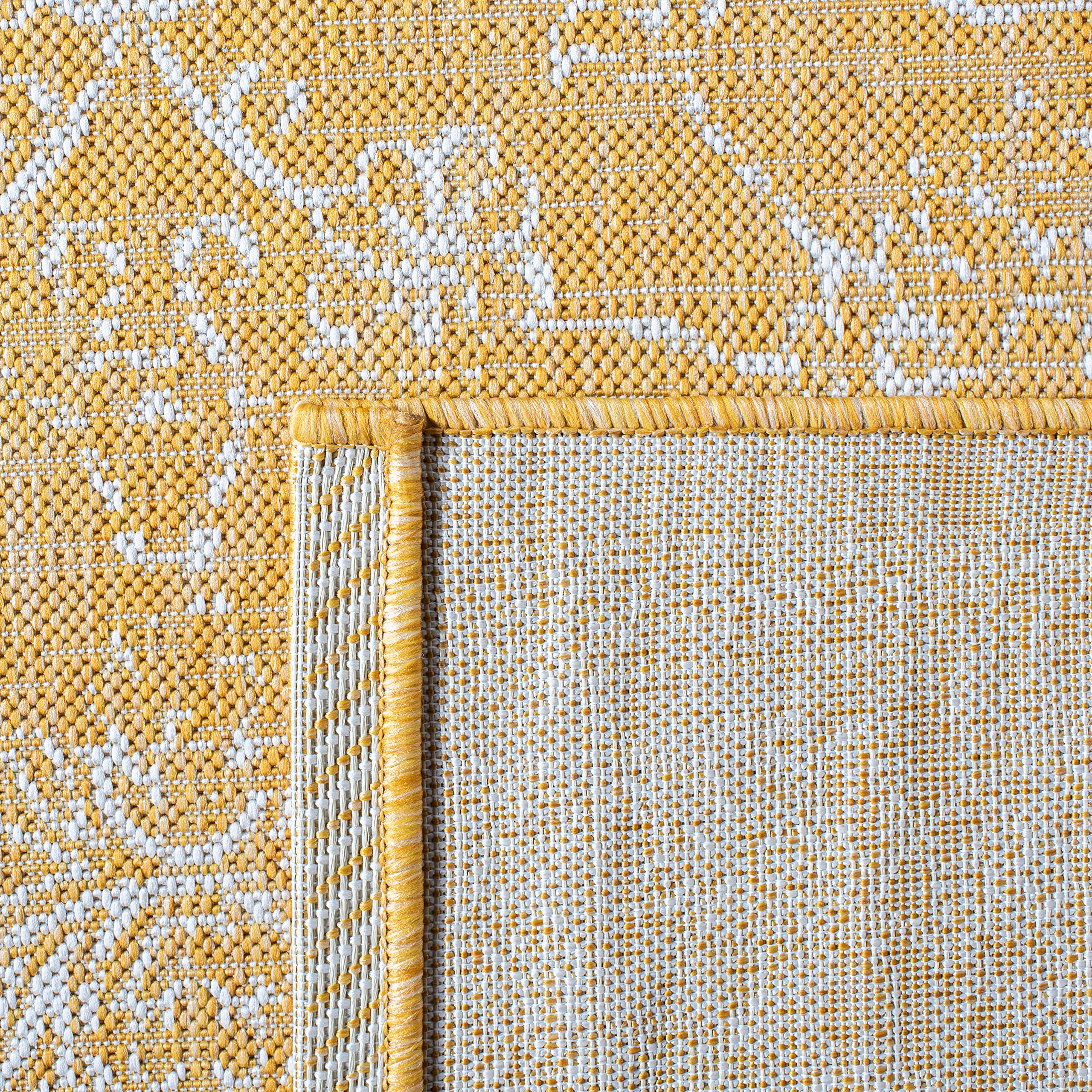 Safavieh Courtyard Collection 5'3' X 7'7' Gold/Ivory Cy8680 Indoor/ Outdoor Patio Backyard Mudroom Area Rug