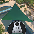 Amgo 13' X 21' X 24.7' Green Triangle Super Ring Sun Shade Sail Order To Make Upf50+ Agsrt Canopy Awning Shades For Patio, 98% U
