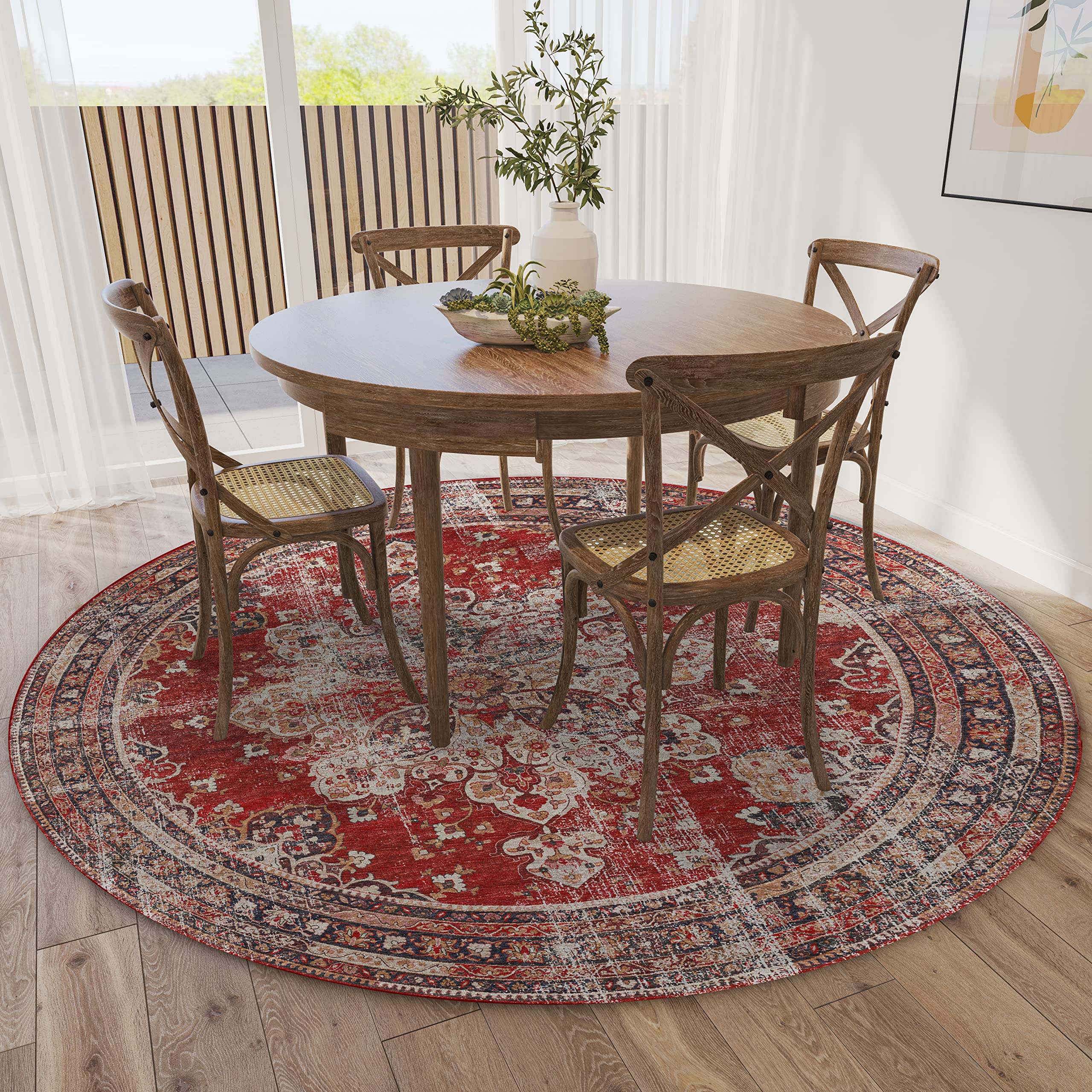 Dalyn Rugs Jericho Jc6 Garnet 10' X 10' Rectangle Soft Round Rug, Easy Clean, Non Shedding, Bedroom, Entry, Living Room, Dining Room, Kitchen Rug