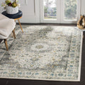 SAFAVIEH Evoke Collection 22 x 5 Grey / Gold EVK220B Shabby Chic Oriental Medallion Non-Shedding Living Room Bedroom Area Rug