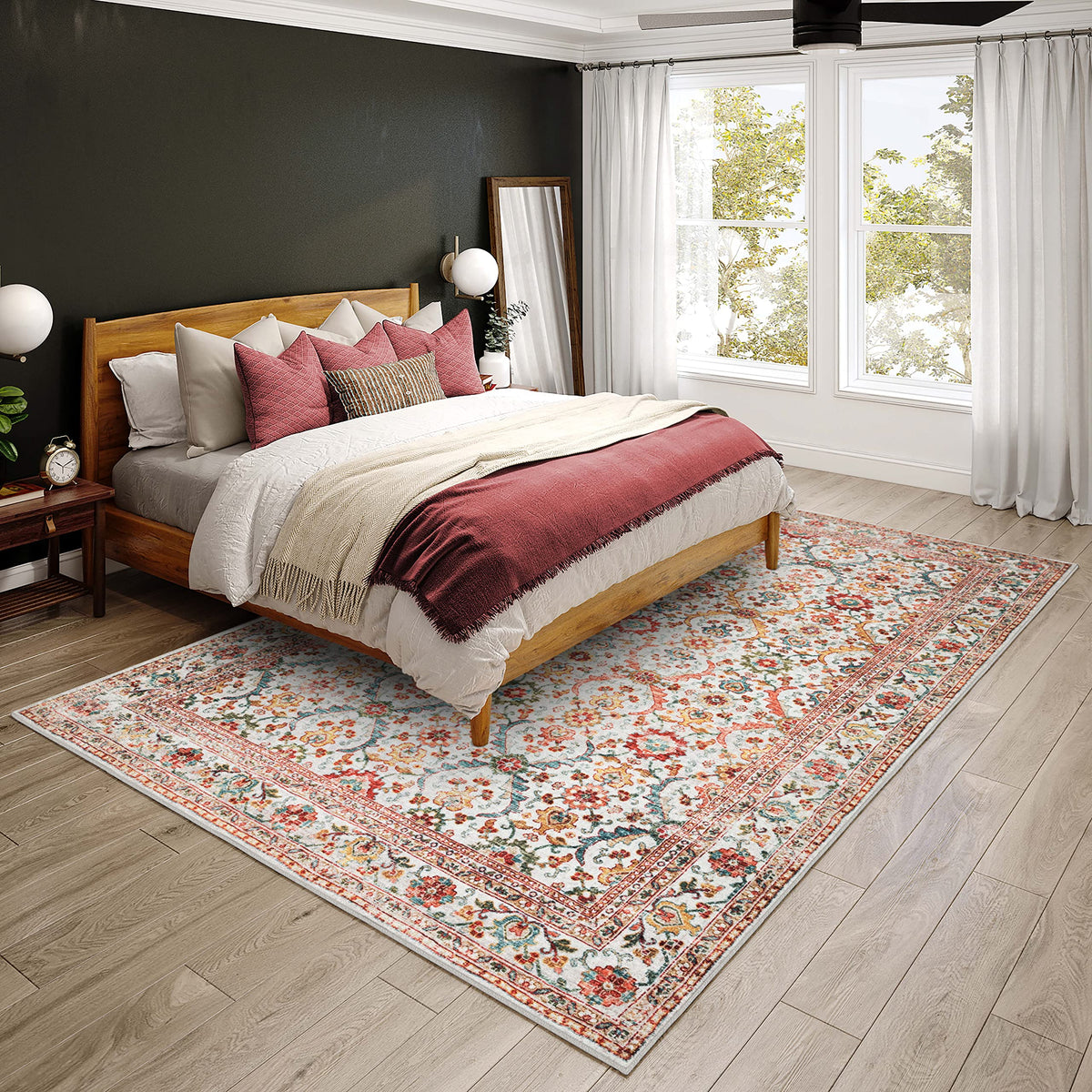 Dalyn Rugs Jericho Jc1 Ivory 8' X 10' Rectangle Soft Area Rug, Easy Clean, Non Shedding, Bedroom, Entry, Living Room, Dining Room, Kitchen Rug