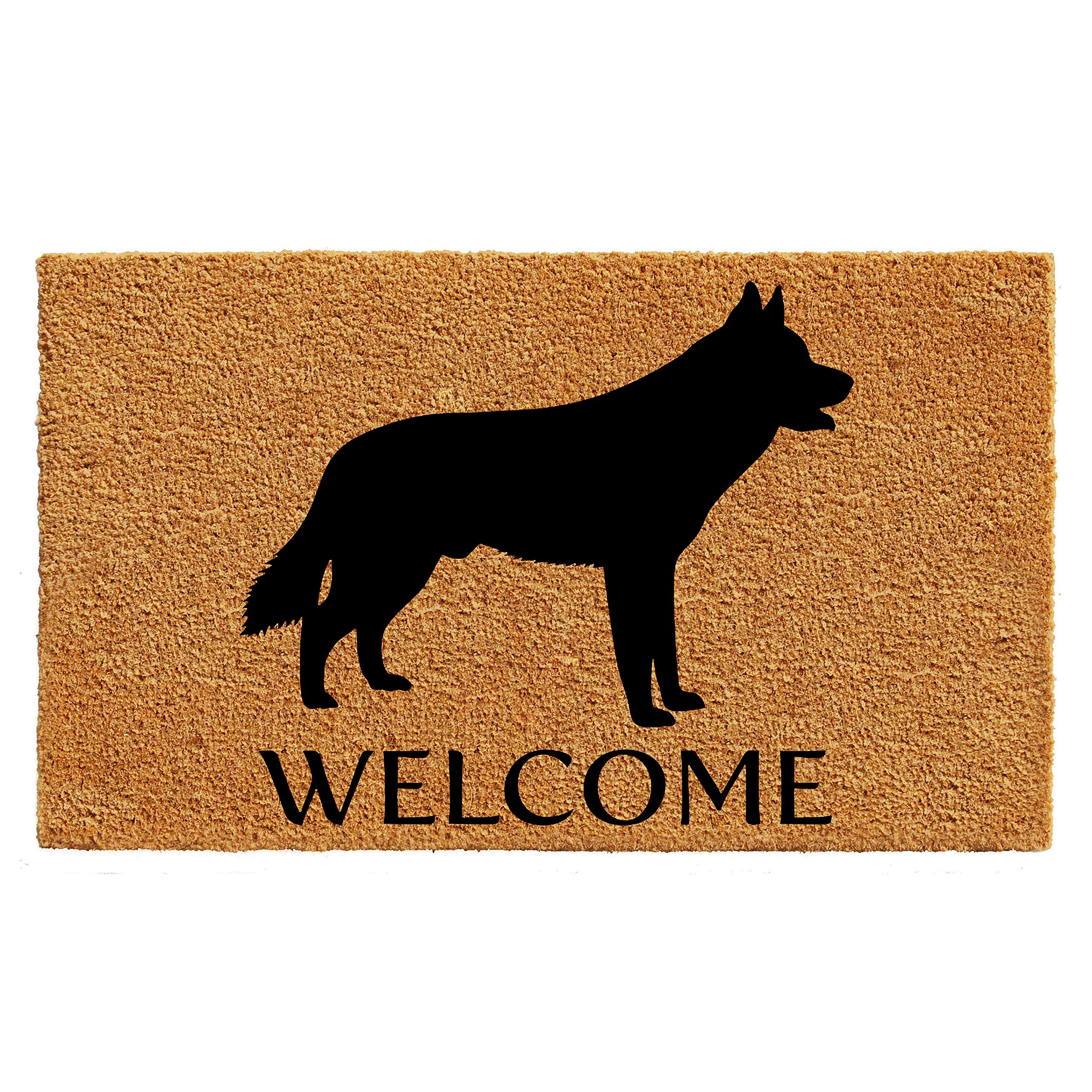 Calloway Mills Az105592436 Siberian Husky Doormat, 24' X 36', Natural/Black