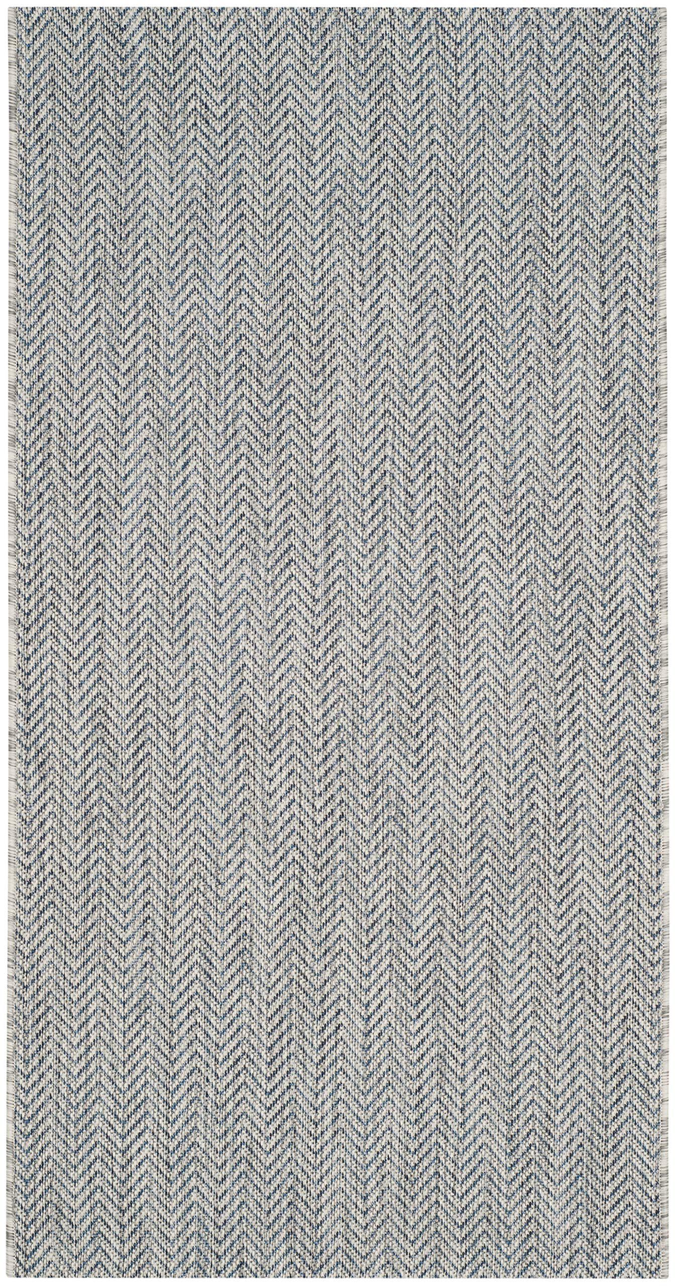 SAFAVIEH Courtyard Collection Accent Rug - 2'3'' x 5', Grey & Navy, Non-Shedding & Easy Care, Indoor/Outdoor & Washable-Ideal fo
