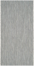 SAFAVIEH Courtyard Collection Accent Rug - 2'3'' x 5', Grey & Navy, Non-Shedding & Easy Care, Indoor/Outdoor & Washable-Ideal fo