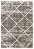 SAFAVIEH Hudson Shag Collection Accent Rug - 2 x 3, Distressed Grey & Ivory, Non-Shedding & Easy Care, 2-inch Thick Ideal for 