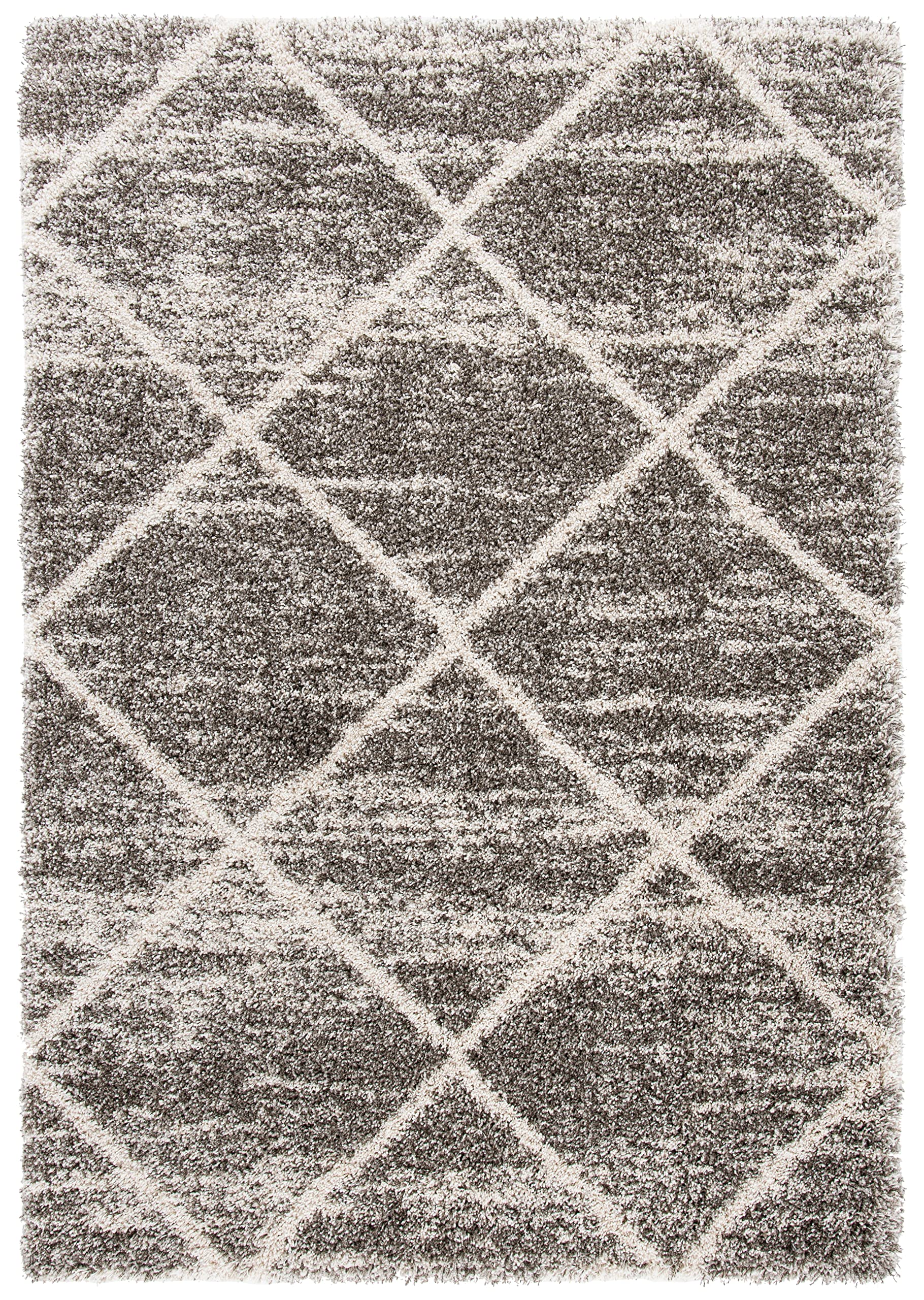 SAFAVIEH Hudson Shag Collection Accent Rug - 2 x 3, Distressed Grey & Ivory, Non-Shedding & Easy Care, 2-inch Thick Ideal for 