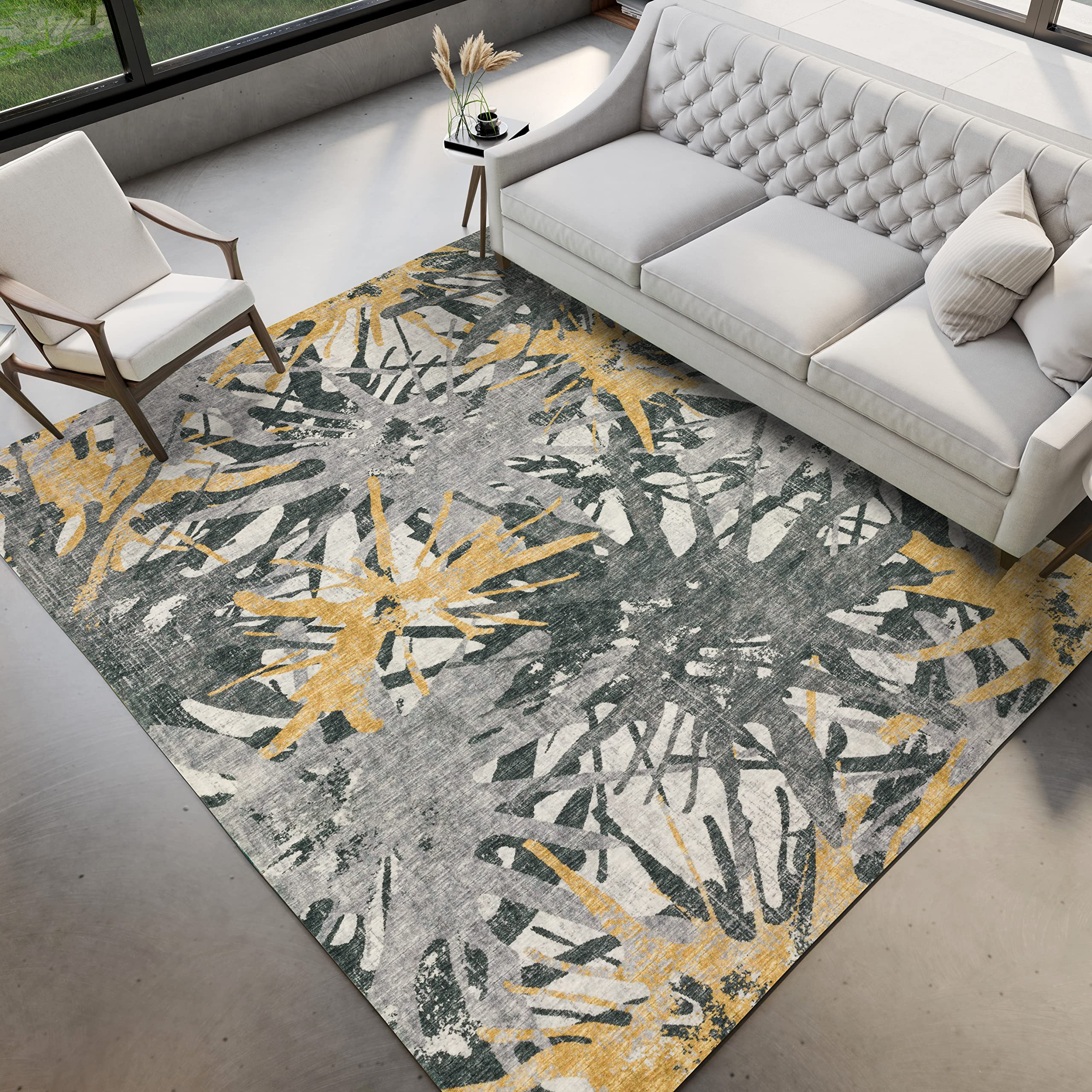 Dalyn Rugs Brisbane Br6 Dynamic Color Splash Gold 5' X 7'6&quot;
