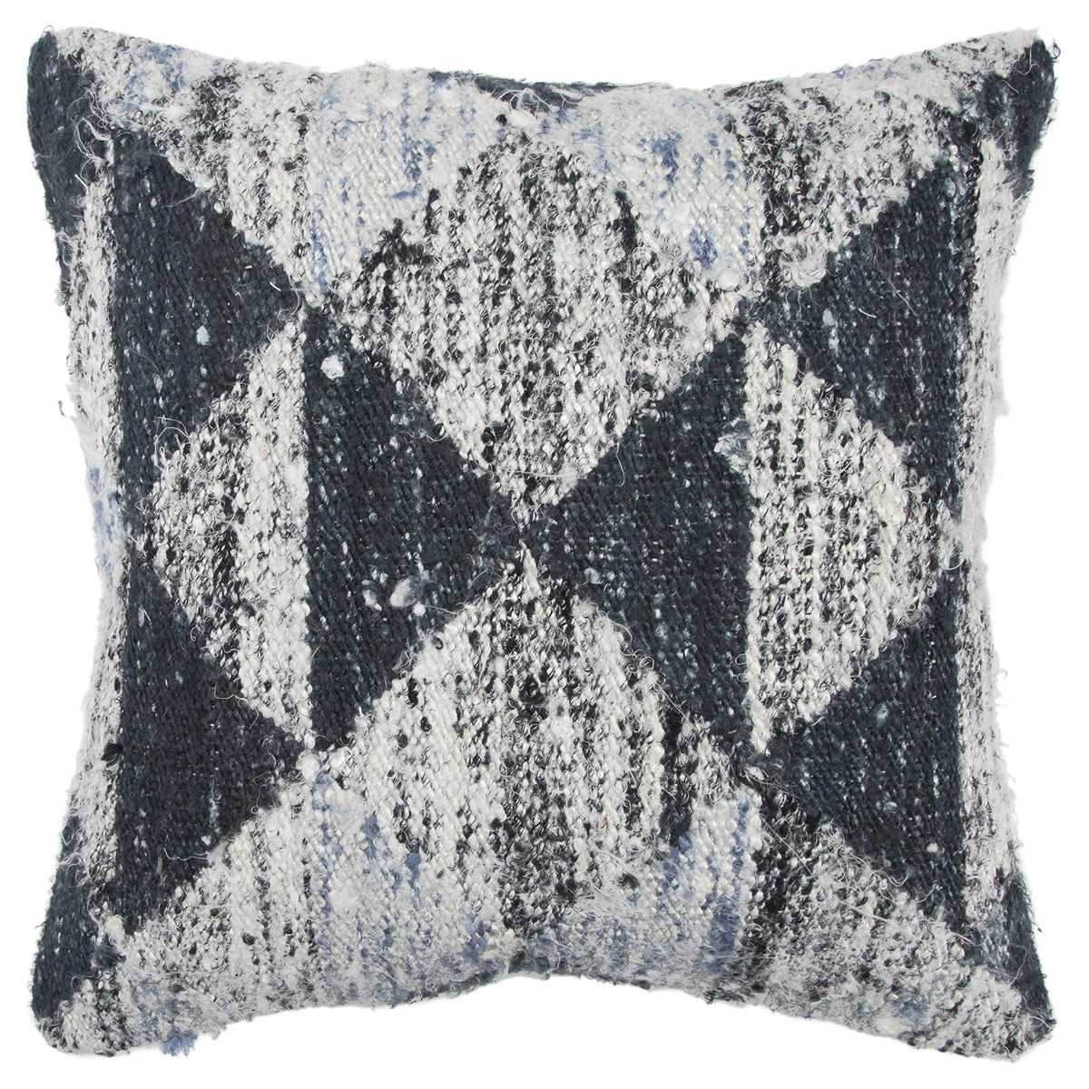 Rizzy Home | T13822 | Poly Fill Decorative Pillow | 20&quot;x20&quot; Light Blue Geometric