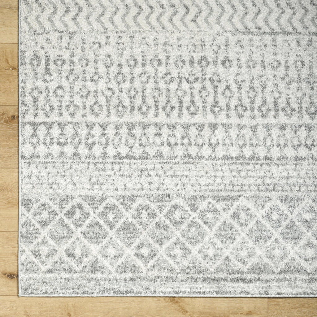 Livabliss Chester Boho Moroccan Area Rug,10' Square,Grey
