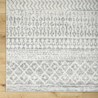 Livabliss Chester Boho Moroccan Area Rug,10' Square,Grey