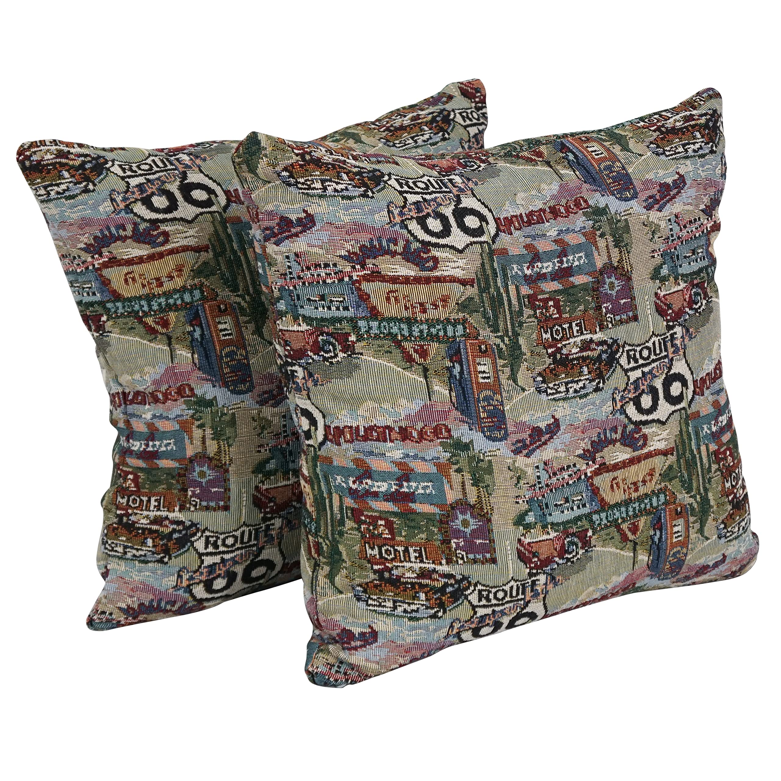 Blazing Needles 17-Inch Tapestry Throw Pillow - Thumbnail 3