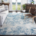 SAFAVIEH Brentwood Collection X-Large Area Rug - 11 x 15, Ivory & Navy, Modern Abstract Design, Non-Shedding & Easy Care, Idea