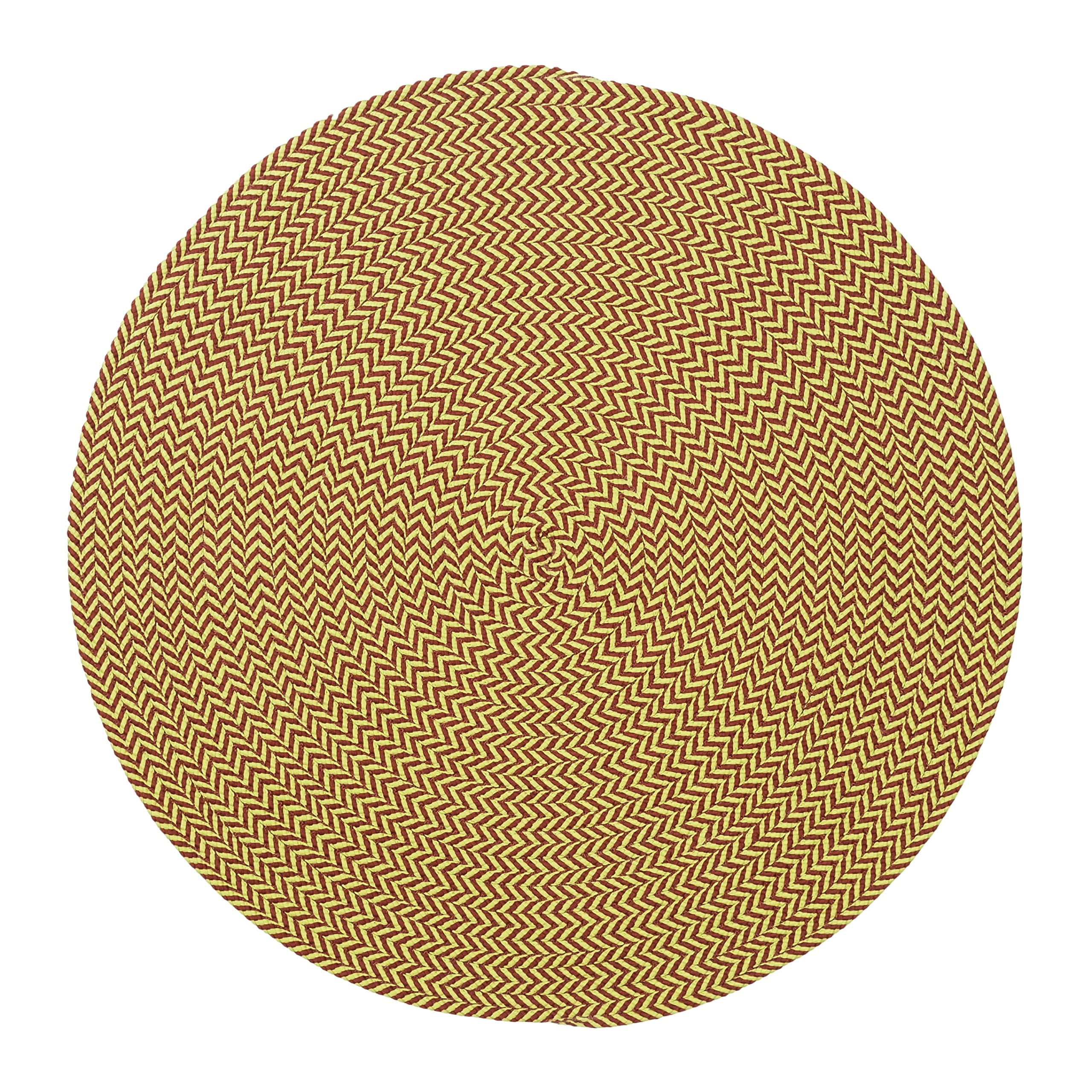 Colonial Mills Chevron Christmas Under-Tree Reversible Round Rug - Green/Red 45” X 45”