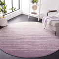 Safavieh Adirondack Collection Area Rug - 10 Round, Cream/Purple, Geometric Design, Ideal for High Traffic Areas in Living Room
