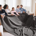 Bedsure 100% Cotton Large Blanket Oversized King For Bed - Waffle Weave Fall Blanket, Lightweight And Breathable Big Blanket, Da