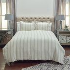 Rizzy Home | BT3012 | Standard Sham | 20"x26" Brown/White/Gray Stripe