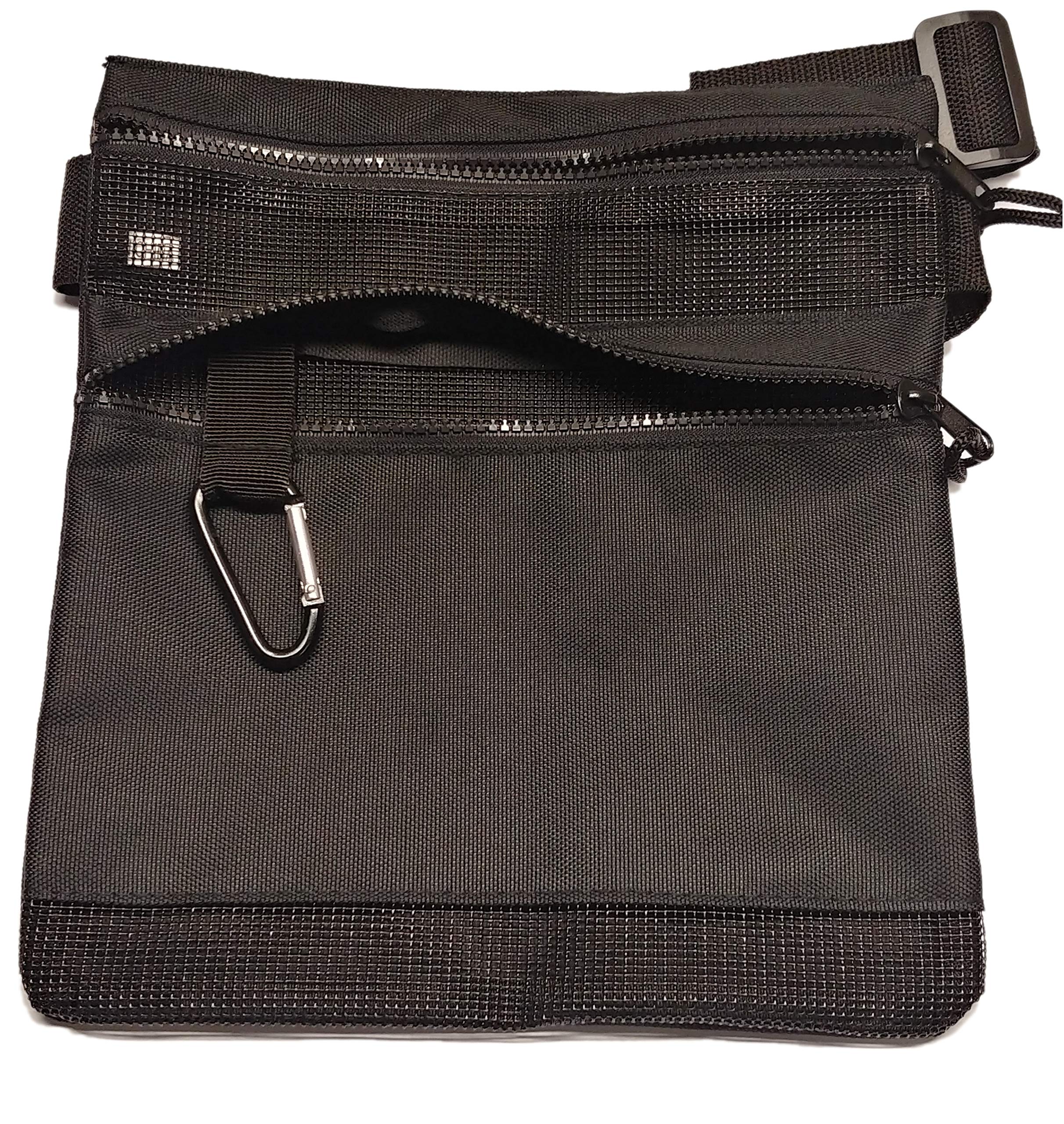 Calces365 Metal Detecting Water Proof Mesh Waist Pouch, Perfect For Beach Detecting, Long 52 Inche Belt