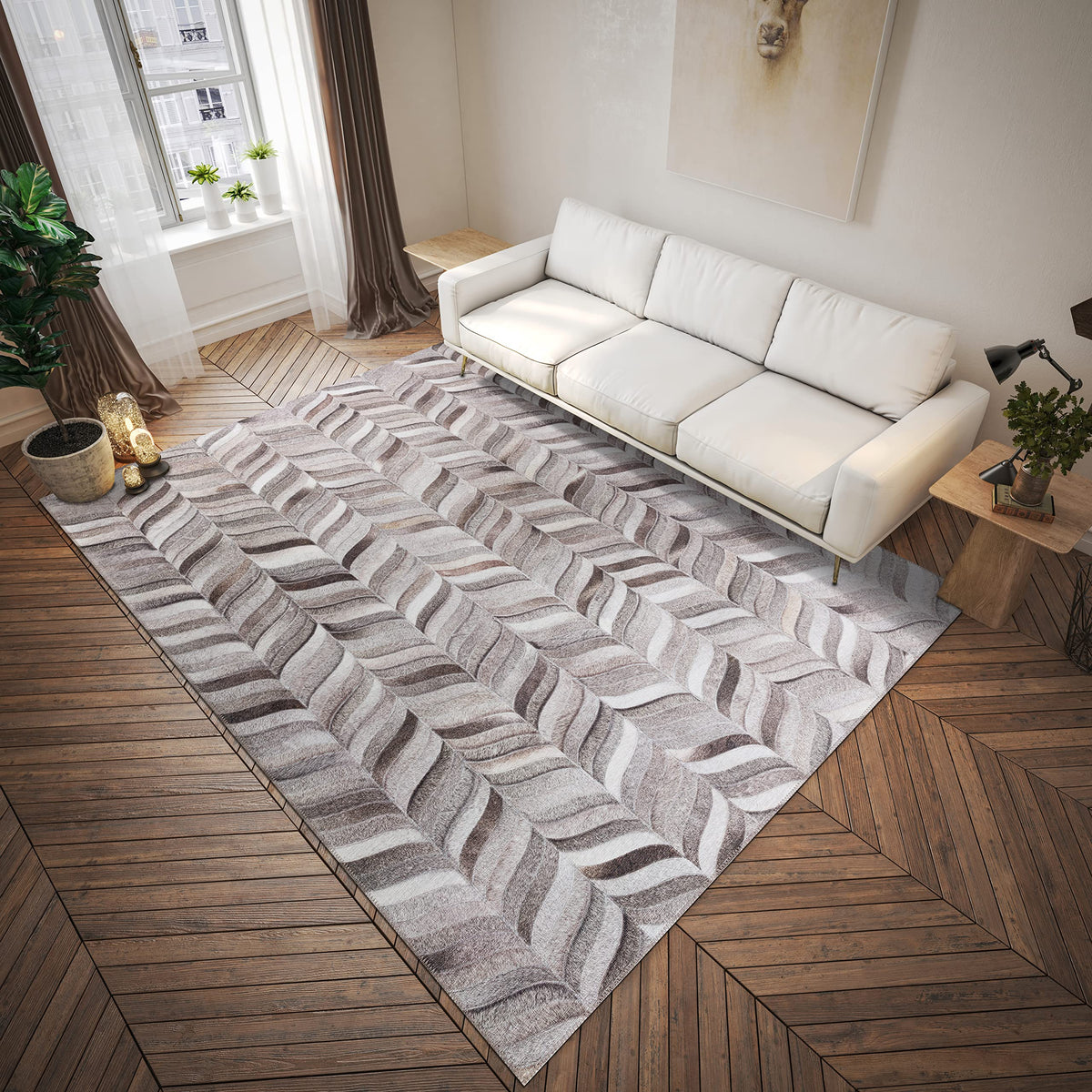 Addison Rugs Laredo Alr41 Gray 5' X 7'6&quot; Indoor Outdoor Rug, Easy Clean, Machine Washable, Non Shedding, Bedroom, Entry, Living Room, Dining Room, Kitchen, Patio Rug