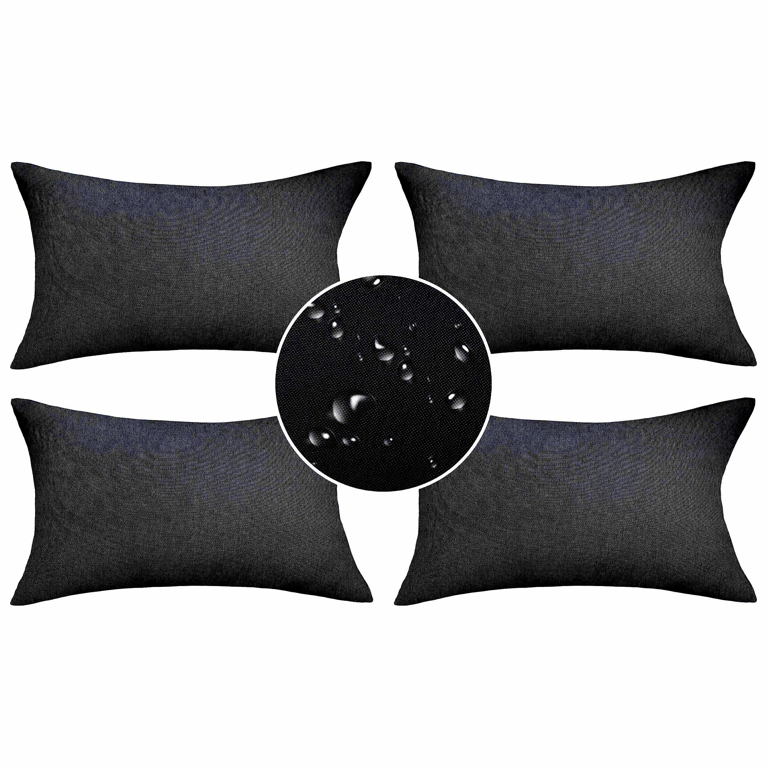 Demetex 12X20 Outdoor Pillow Covers Waterproof Throw Pillow Covers Rectangular Linen Pillow Cases For Couch Balcony And Patio, S