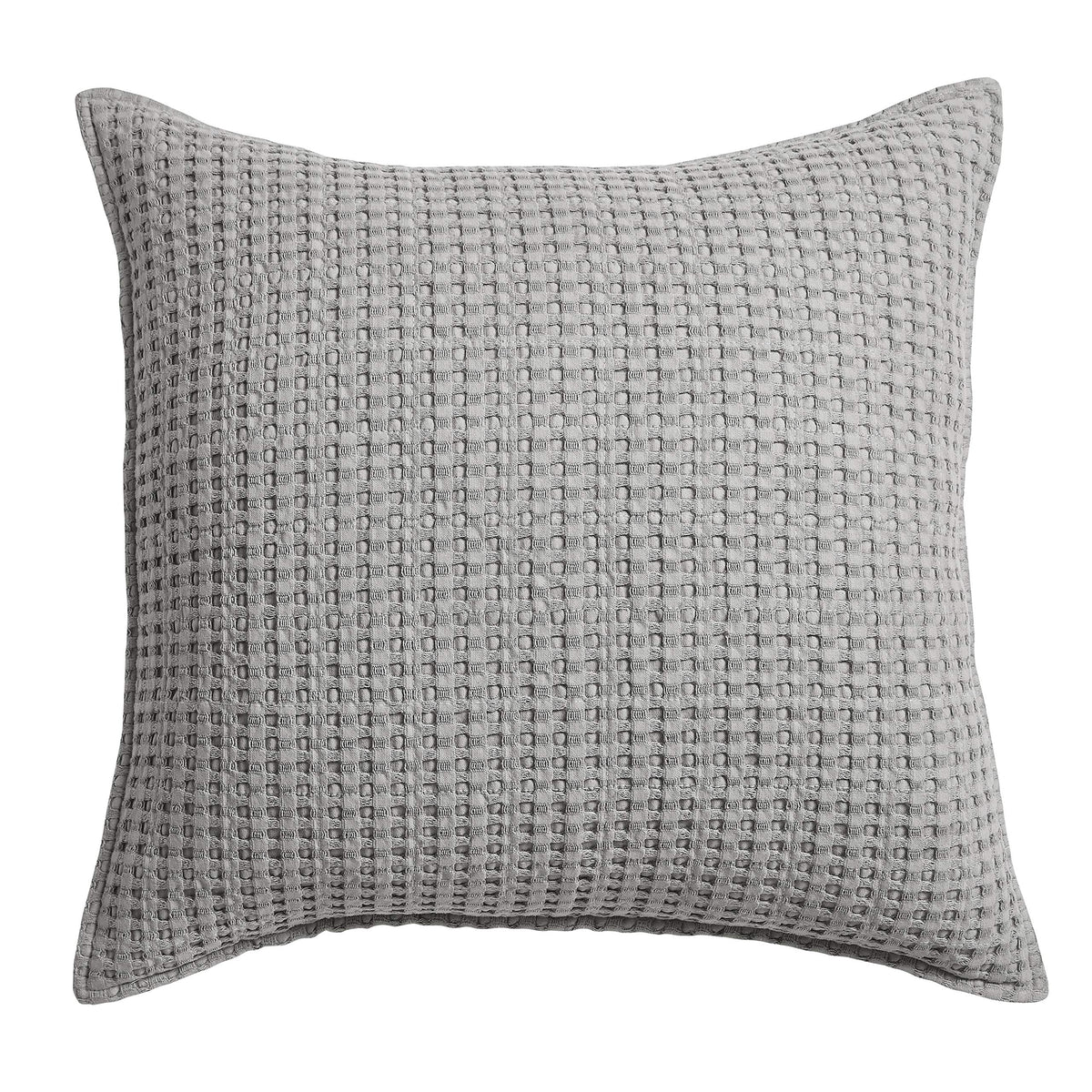 Levtex Home - Mills Waffle - Decorative Pillow - Poly Filled - Grey - Sham Size (20 X 20In)