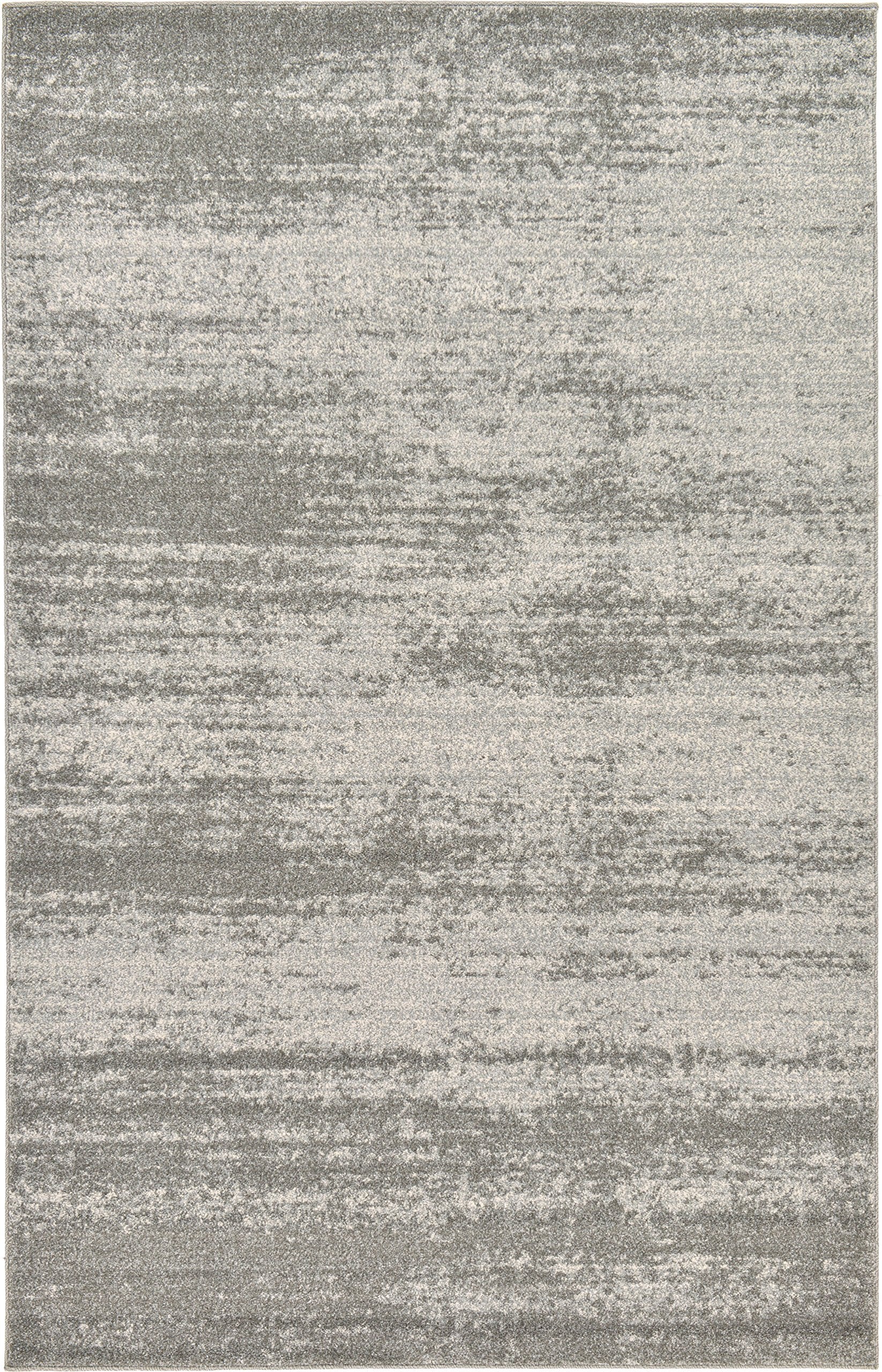 Unique Loom Del Mar Collection Area Rug - Lucille (5' 3'' x 8' Rectangle, Gray/ Ivory)