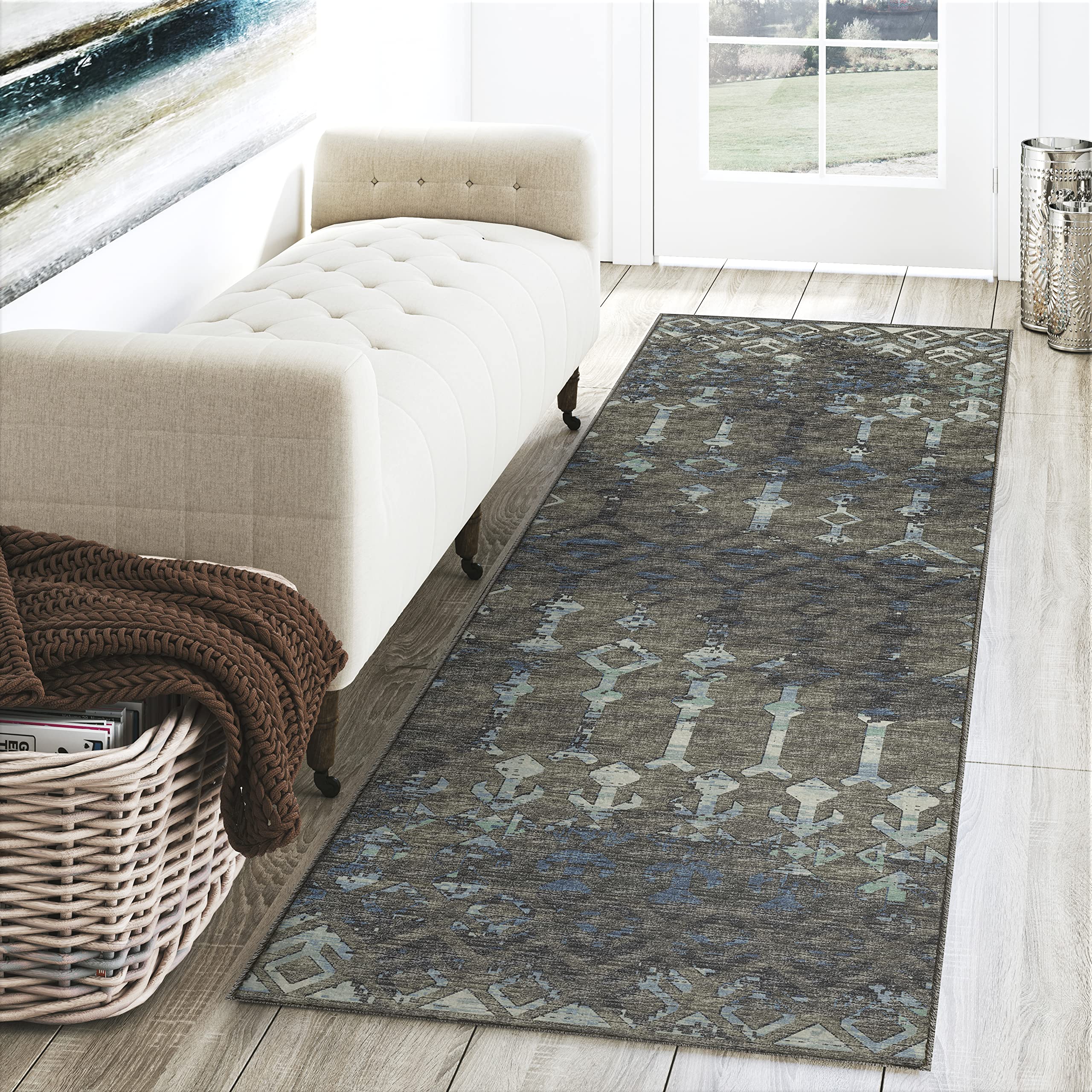 Dalyn Rugs Brisbane Br8 Aztec Trellis Sable 2'3&quot; X 7'6&quot;