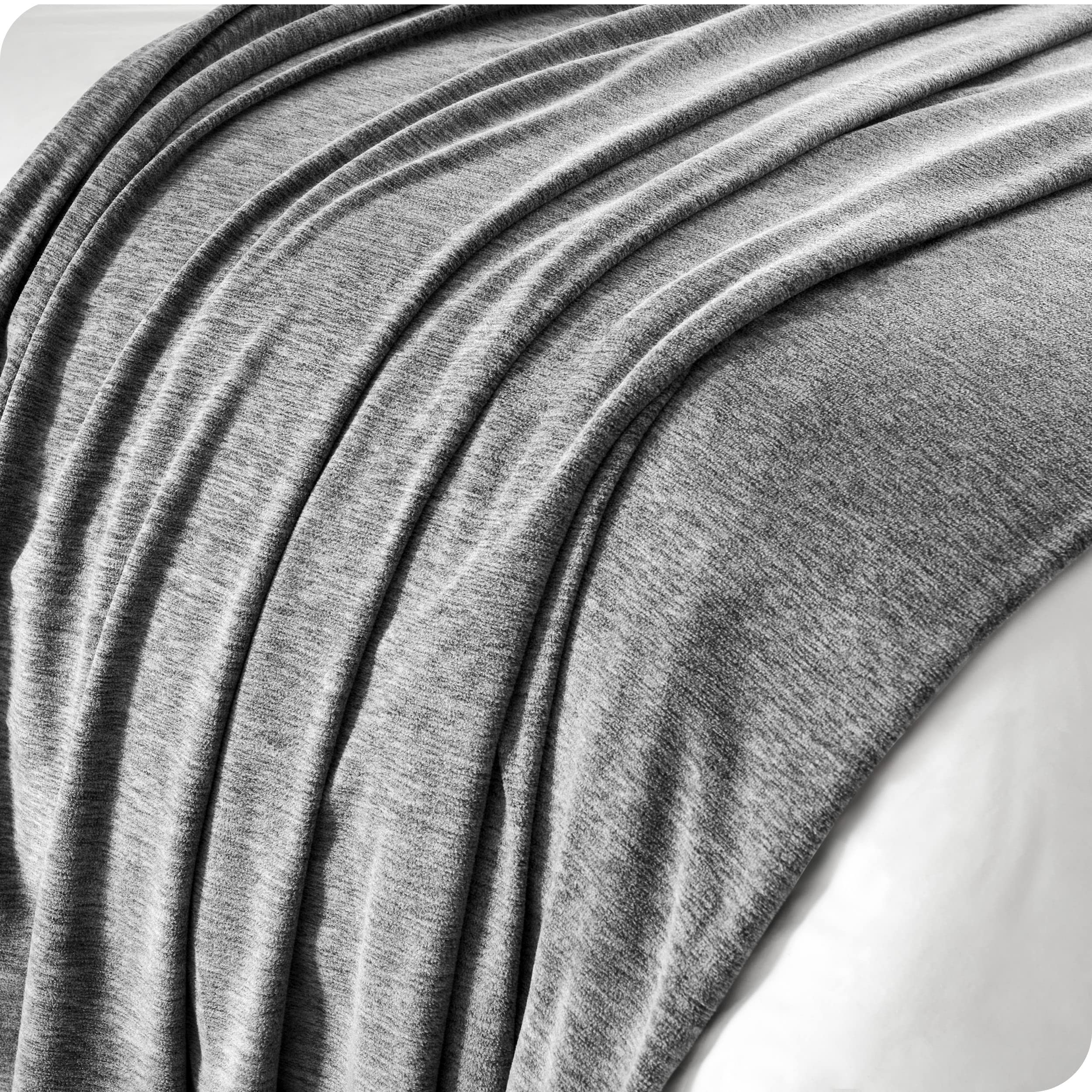 Bare Home Polar Fleece Blanket - Twin/Twin Xl Blanket - Heathered Light Grey - Warm & Cozy - Premium Fleece - Blanket For Bed, C