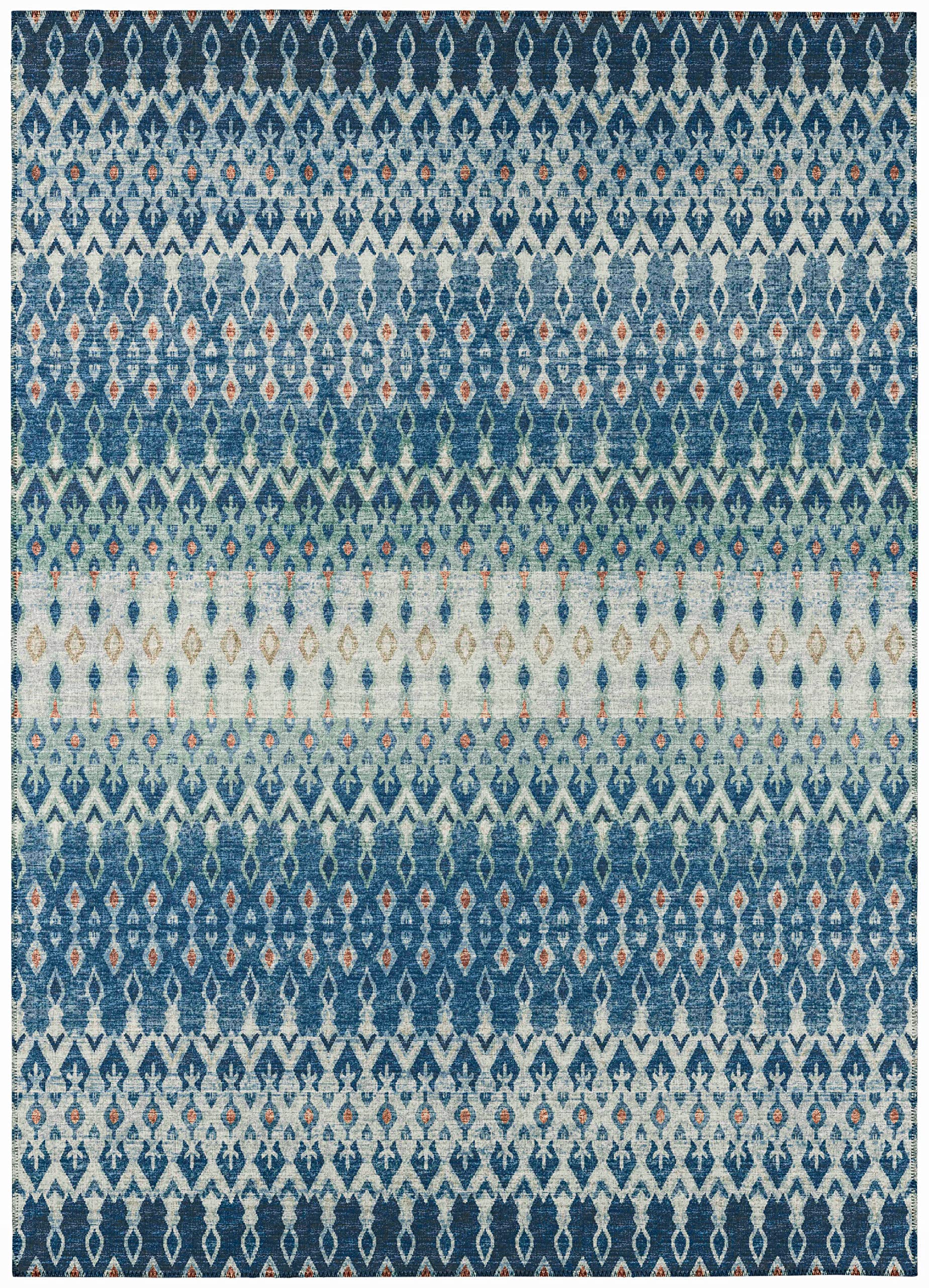 Addison Rugs Bravado Abv31 Seaglass Washable 9' X 12' Indoor Outdoor Area Rug, Easy Clean, Machine Washable, Non Shedding, Bedroom, Entry, Living Room, Dining Room, Kitchen, Patio Rug