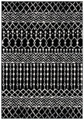 SAFAVIEH Tulum Collection Accent Rug - 2 x 5, Black & Ivory, Moroccan Boho Distressed Design, Non-Shedding & Easy Care, Ideal 