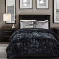 Chanasya Super Soft Fuzzy Faux Fur Queen Bed Blankets - Fluffy Plush Lightweight Cozy Snuggly With Reversible Sherpa For Living