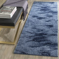 SAFAVIEH Retro Collection Runner Rug - 23 x 11, Light Blue & Blue, Modern Abstract Design, Non-Shedding & Easy Care, Ideal for